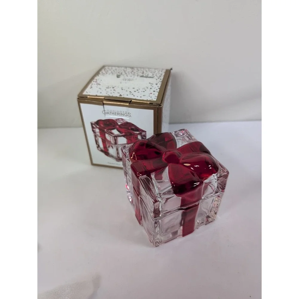 Shannon By Godinger Crystal Bow Box Trinket‎  Jewelry Box